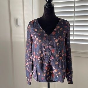Lucky Brand floral blouse size S